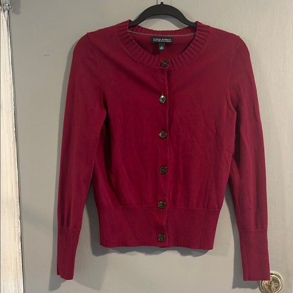 Banana Republic Sweaters - Banana Republic Red Cardigan Sweater Fitted Style